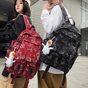 书包女生初中生韩版可爱双肩，包男大容量高中大学生，休闲小学生背包