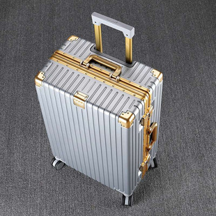 高档行李箱男女大容量铝框旅行箱万向轮登机箱结实耐用学生密码拉