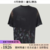 WE11DONE 男女同款短袖T恤黑色彩绘 国内 WD-TT0-24-776-U-BK