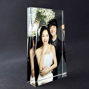 水晶照片摆件结婚婚纱情侣相片定制diy相框摆台生日礼物