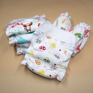 5条宝宝尿布裤夏季纯棉新生，婴儿防水透气尿布，兜可水洗介子布尿裤