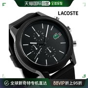 日本直邮lacoste手表，44mm石英男士，手表品牌2010972lacoste全黑