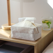 日式棉麻布艺纸抽套盒创意，客厅民宿抽纸盒挂袋，餐厅餐桌收纳纸巾套
