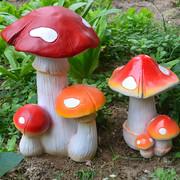 仿真蘑菇摆件田园风格花园别墅摆设庭院园林装饰工艺场景小品