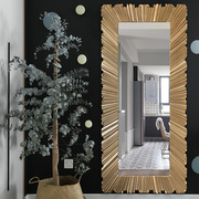 欧式轻奢壁挂镜落地镜全身镜可定制装饰镜样板房餐厅镜子壁炉镜子