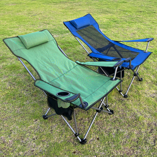户外折叠椅躺椅便携式钓鱼椅子可躺沙滩椅用品露营帆布靠背写生凳