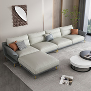 意式布艺沙发现代简约免洗科技布沙发组合小户型简易款三人位沙发