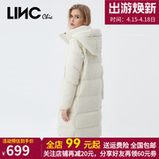 LINC金羽杰2021冬季式羽绒服女中长款羽绒服女外套Y21806191