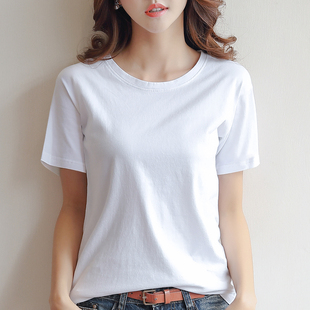 换季断码9.9女装韩版短袖T恤女白色简约体恤夏季学生上衣