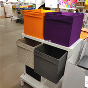 宜家德洛纳收纳整理玩具箱内衣服杂物布艺方形抽屉式衣柜储物盒子