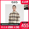 GXG男装 衬衫式羊毛大衣经典格纹保暖外套 冬季