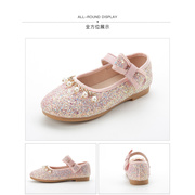 女童皮鞋2021春秋韩版时尚，甜美公主鞋，小女孩软底洋气儿童单鞋