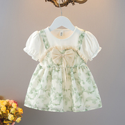 女童夏装连衣裙0-1岁宝宝洋气夏天衣服567个月婴幼儿公主裙子