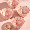 可爱陶瓷米饭碗家用2023吃饭碗草莓兔子小碗盘子5英寸餐具