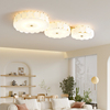 法式轻奢客厅吸顶灯现代奶油风卧室玻璃贝壳组合灯具2023年
