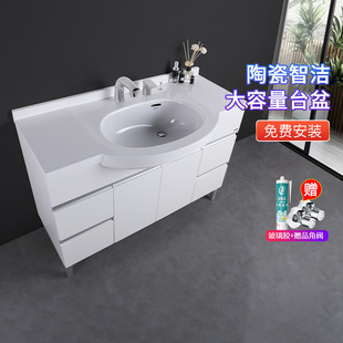 TOTO浴室柜LDKW1203K/W 简约现代拉门式洗漱收纳浴室柜组合1.2米
