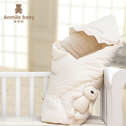 高档婴儿抱被新生儿春秋冬纯棉加厚包被毯可脱胆夏季薄款宝宝用品