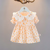 a字裙棉，夏季小女童，圆点短袖连衣裙p31