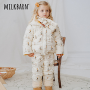 Milkbarn2023儿童羽绒服男女童冬季外出童装宝宝保暖长袖外套