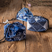日式和风布手帕(布手帕)大方巾，便当盒布袋包布礼物棉麻，包裹布餐具(布餐具)袋子