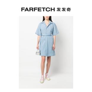 KENZO女士束腰牛仔裹身式连衣裙FARFETCH发发奇