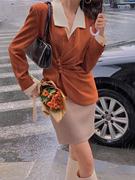 2023年春秋季女装法式休闲时尚职业气质设计感小众西装外套女