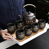 紫砂茶具套装大容量茶壶茶杯，大号提梁壶陶瓷功夫茶具单壶单杯