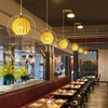 简约餐厅餐饮灯具个性，创意店铺商用网红铁艺餐馆，火锅店吊灯带射灯