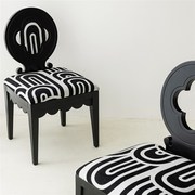 or子eer家具丨设q计，靠实木餐椅，网红凳b师背法式中古餐桌椅子
