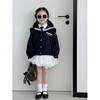 女童外套24春款儿童韩版学院风海军领外套女孩休闲棒球服衬衫
