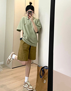 盐系polo短袖短裤运动套装女夏季学生韩版宽松显瘦时尚休闲两件套