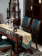 实木家具桌旗太美了 餐桌餐边柜装饰盖布 美式新中式复古 戴妃