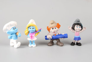 4款蓝精灵2气精灵模型，公仔玩具摆件diy卡通人物玩偶手办