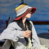 渔夫镂空草帽女夏海边度假防晒遮阳沙滩帽子大帽檐可折叠盆帽M832