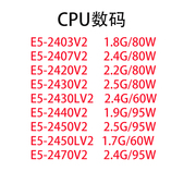 E5-2403 v2/2407/2420/2430/2430L/2440/2450/2450L/2470 CPU