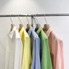 东大门男装韩国纯色糖果，色小众设计薄款棉麻，亚麻宽松长袖衬衫