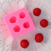 立体草莓硅胶模具巧克力，翻糖生日蛋糕慕斯，装饰插件diy烘焙工具