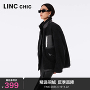 LINCCHIC金羽杰羽绒服女机车风夹克轻薄中长款羽绒服女冬外套3078