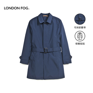 伦敦雾巴尔玛肯风衣外套，男中款休闲翻领，单排扣秋冬卡姆登大衣