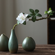 禅意花瓶新中式复古陶瓷小花器单只干花文艺术花插摆件桌茶艺装饰