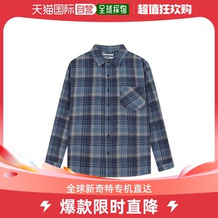 韩国直邮男女同款)方格衬衫(长款)_AM3WWH644-BL