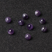 天然梦幻紫水晶散珠子串珠，水晶手工编织饰品配件圆珠手链
