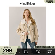 mindbridge冬季女士棉服短款保暖加厚外套韩版休闲棉衣