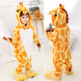长颈鹿演出服儿童可爱动物衣服秋装小鹿连体睡衣，幼儿园亲子装走秀