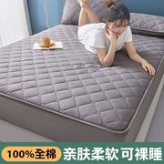 100%全棉床笠纯棉床罩夹棉加厚床垫保护罩套全包防滑床单1.8米2米