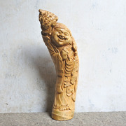竹根雕摆件刘海戏金蟾 中式装饰招财摆设 纯手工雕刻收藏品
