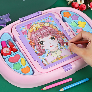 儿童画板家用支架式磁性黑板女孩绘画玩具宝宝可擦小孩子手写涂鸦