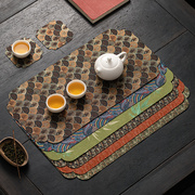 茶席双面织锦缎茶桌布垫防水茶道垫子茶垫桌旗茶台吸水茶杯垫布艺