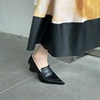韩风气质2021 尖头浅口低跟单鞋㡲显瘦淑女搭配起裙子穿春鞋