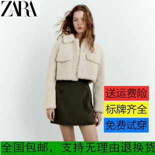 秋冬 女装 抓绒短款衬衫外套羊羔毛夹克 4341743 712